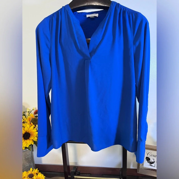 Calvin Klein Collection Tops - Calvin Klein women’s size PL long sleeve tunic blouse